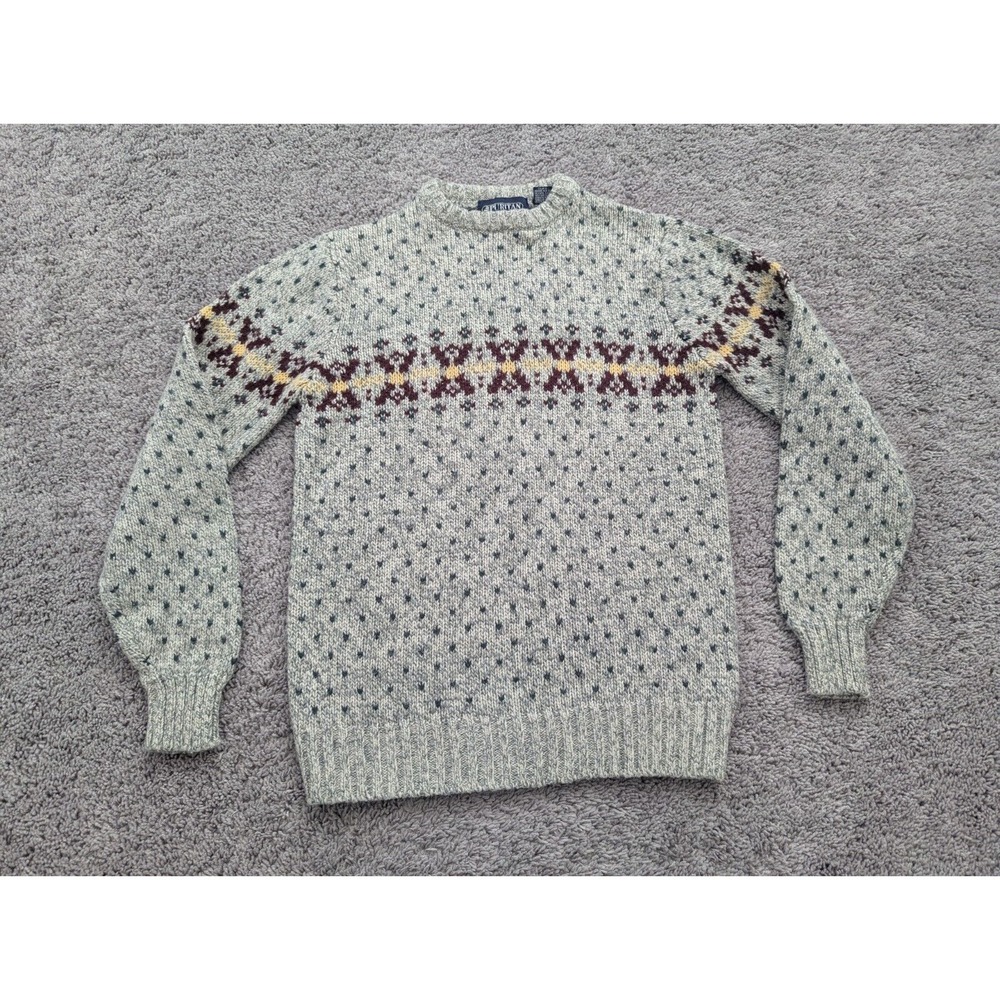 Vintage Puritan Pullover Mens Medium Sweater Gray Crew‎ Neck Acrylic Wool